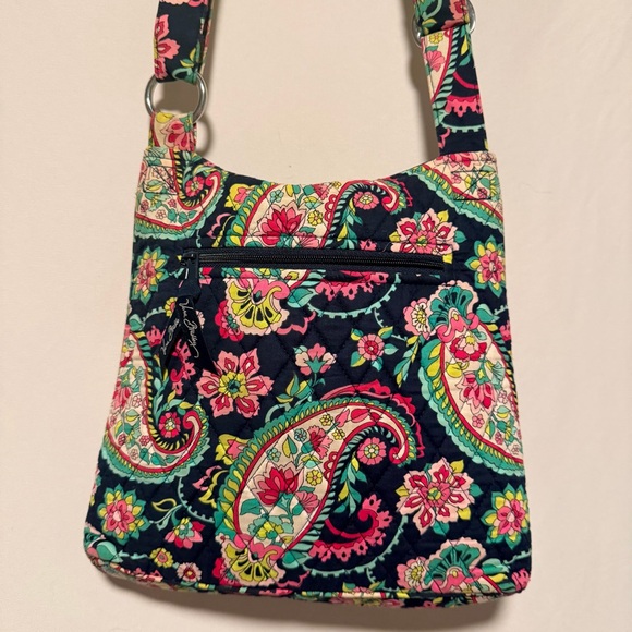 Vintage Vera Bradley Navy and Pink Floral Crossbody Bag - Picture 4 of 10
